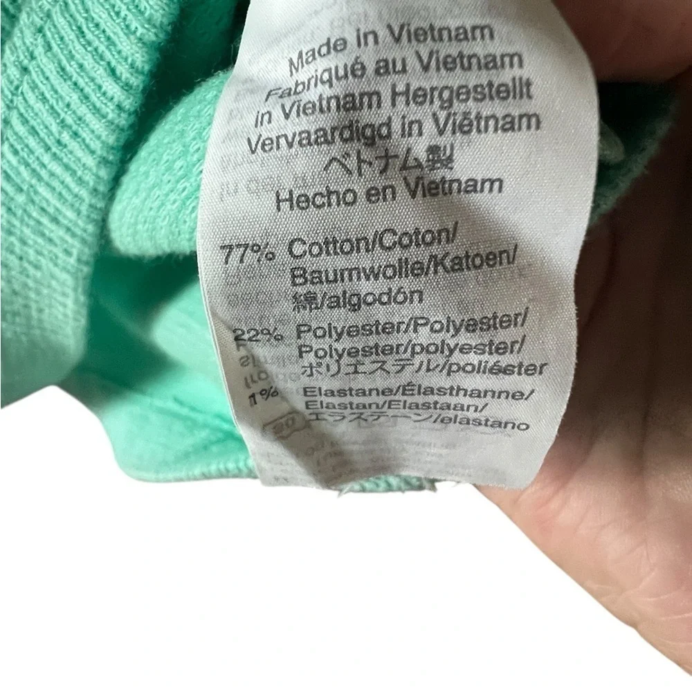 J. Crew Light Green Ribbed Short Sleeve Top